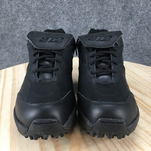 3N2 Shoes Mens 8.5 EE Reaction Field Umpire Low Sneakers Black Leather Lace Up - Picture 7 of 12
