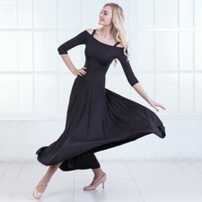 Lady Dancewear Ballroom Dance Dress Waltz Modern Tango Swing Practice Dresses