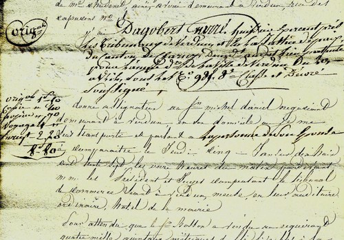 1837 Assignation d'huissier par LABRIET de Hattonchâtel pour DANIEL de Verdun - Photo 1 sur 2