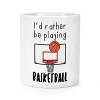 I'd Eher Sein Playing Basketball Makeup Pinsel Bleistift Topf - Lustig Sport