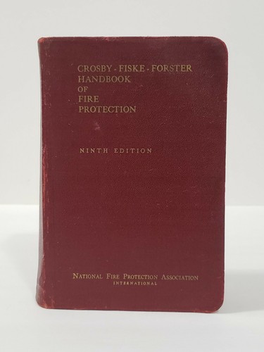 Crosby Fiske Forster Handbuch des Brandschutzes 1941 Buch NFPA 9. Auflage