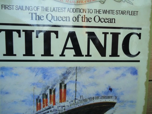 TITANIC SHIP METAL SIGN PLAQUE PICTURE "THE QUEEN OF THE OCEAN"- WHITE STAR LINE - Picture 2 of 9