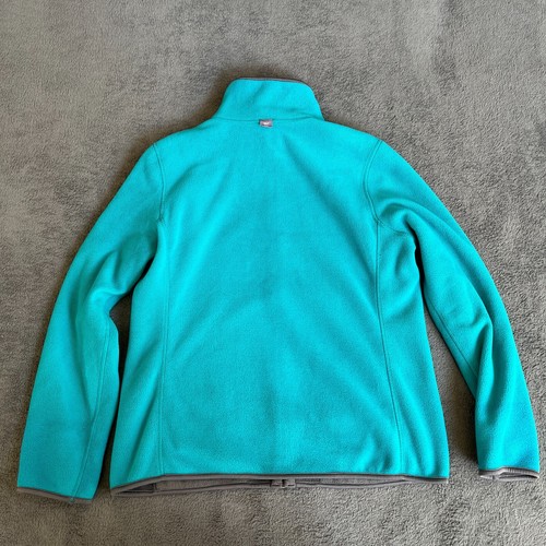 Laura Scott Gray Turquoise Fleece Reversible Jacket Outerwear Women's Size Large - Picture 4 of 9