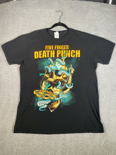 Camisa Five Finger Death para Hombre XL Negra Calavera Logotipo Bay Isla Ropa Deportiva | eBay