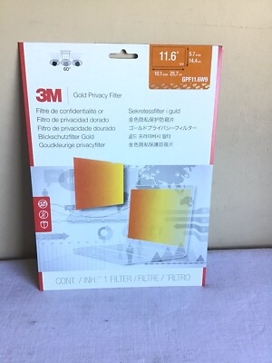 Brand New 3M Universal Laptop 60 Degree Gold 11.6'' Diagonal Privacy Filter