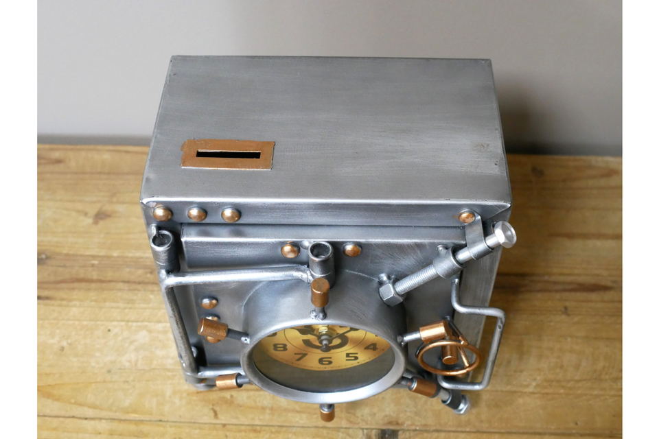 Quirky Bank Vault Safe Style Clock & Moneybox | eBay UK