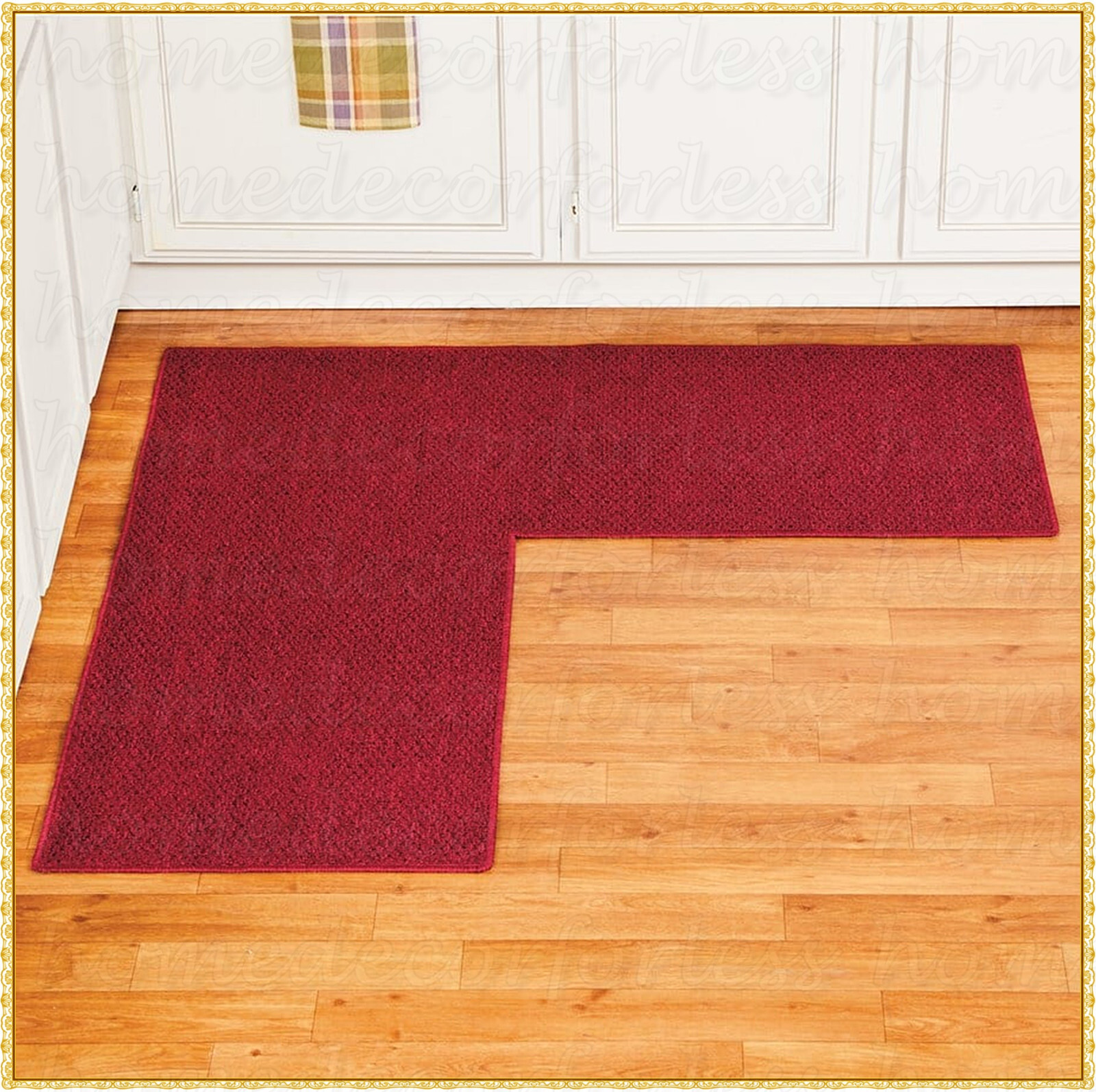 48" x 48" KITCHEN CORNER MAT RUG TEXTURED BERBER RUNNER NON SKID 4