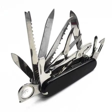 Swiss / Navy Style Pocket Knife Multi Tool 	Red, Black, Brown