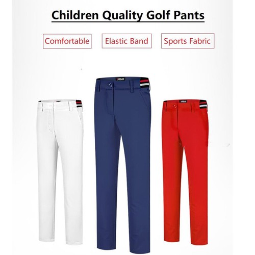 Pgm Fit Soft Children Golf Pants Elastic Waist Trouser Boys Girls Warm Sweatpant - Picture 11 of 15