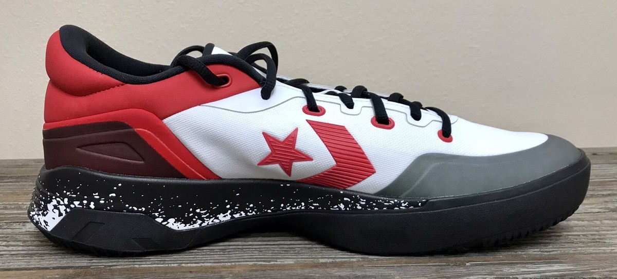 Converse G4 Low White Red Black Basketball Sneakers 168919C
