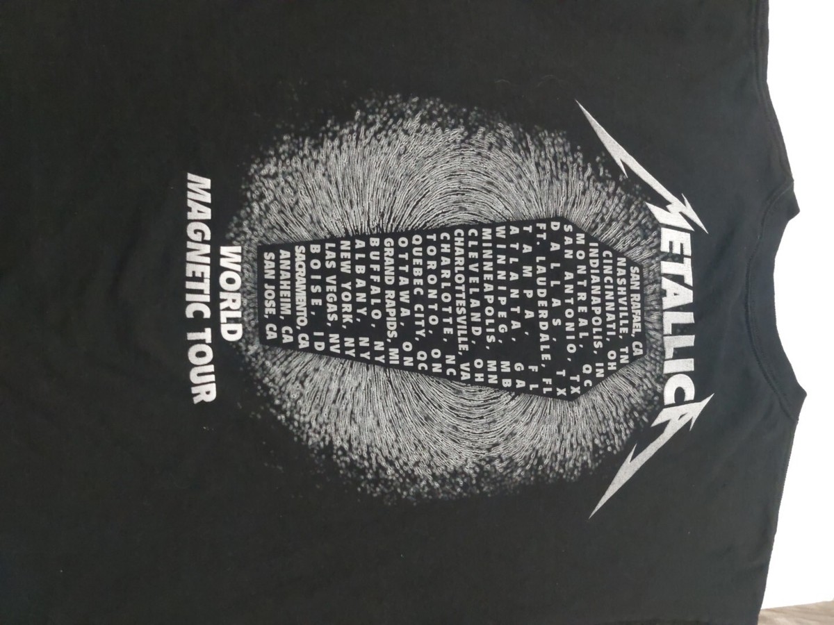 Metallica World Magnetic Tour T Shirt Tour Mens Sz M James