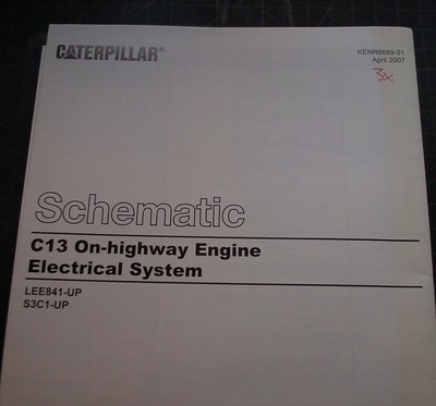 CATERPILLAR C13 Truck Engine Electrical Wiring Schematic Service Manual Repair EBay