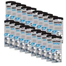 120 cells x Rayovac 675 Size Hearing aid batteries Cochlear Implant MF P675 PR44