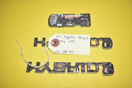07 08 09 Toyota Prius Hybrid Synergy Drive Nameplate Logo Badge Emblem Chrome OE - Picture 5 of 5