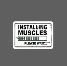 Installing Muscles Sticker Workout Gym NEW