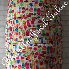 Ice pop foe ices elastic fold over ice pop hair ties fruit foe summer foe-5/8