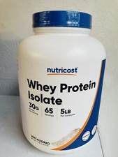 Nutricost Whey Protein Isolate (Unflavored) 5LBS - Protein Powder 14.80 per gallon