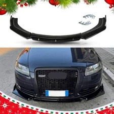 For AUDI A6 S6 C6 4F 2005-2011 Front Bumper Lip Splitter Spoiler Chin Body Kit