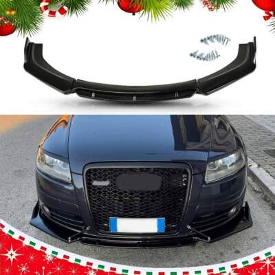 For AUDI A6 S6 C6 4F 2005-2011 Front Bumper Lip Splitter Spoiler Chin Body Kit