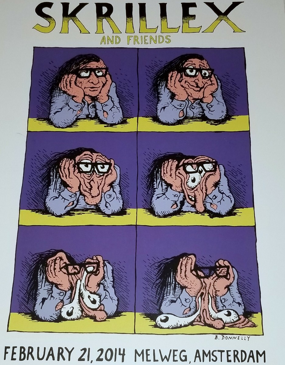 SKRILLEX CONCERT POSTER LIMITED ED PRINT EDM DJ JACK BEATs electro
