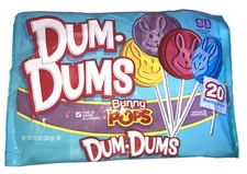 Dum.Dums Bunny Pops: 7.1oz-20ct Bag Indv. Wrapped-Free of Major Allergens-SHIP24