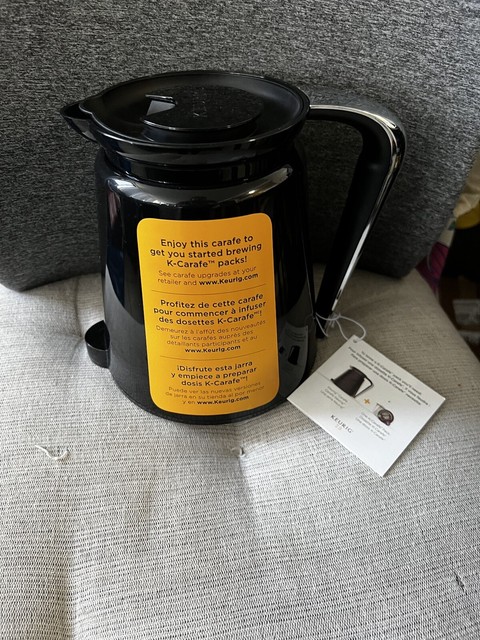 Keurig 2.0 Insulated Replacement Carafe Coffee Pot for K350 Black Silver Handle Keurig 2.0 Insulated Replacement Carafe Coffee Pot for K350 Black Silver Handle