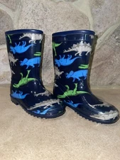 Carter's Tyran-R Dinosaur- Boy (Size 11)- Rain Boots- Navy