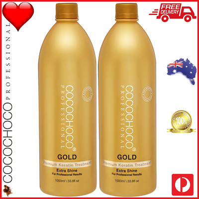    COCOCHOCO Pro GOLD Brazil Keratin Hair Straight Salon Treatment 24k 2000ml 2L
