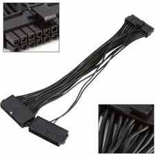 Dual PSU Power Supply 24-pin ATX Motherboard Mainboard Adapter Connector Cable