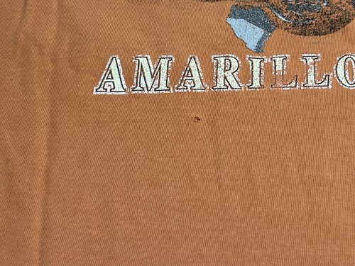 Vintage Harley Davidson Pocket T-Shirt Sun Faded Amarillo Texas Made in USA 2XL - Picture 10 of 14