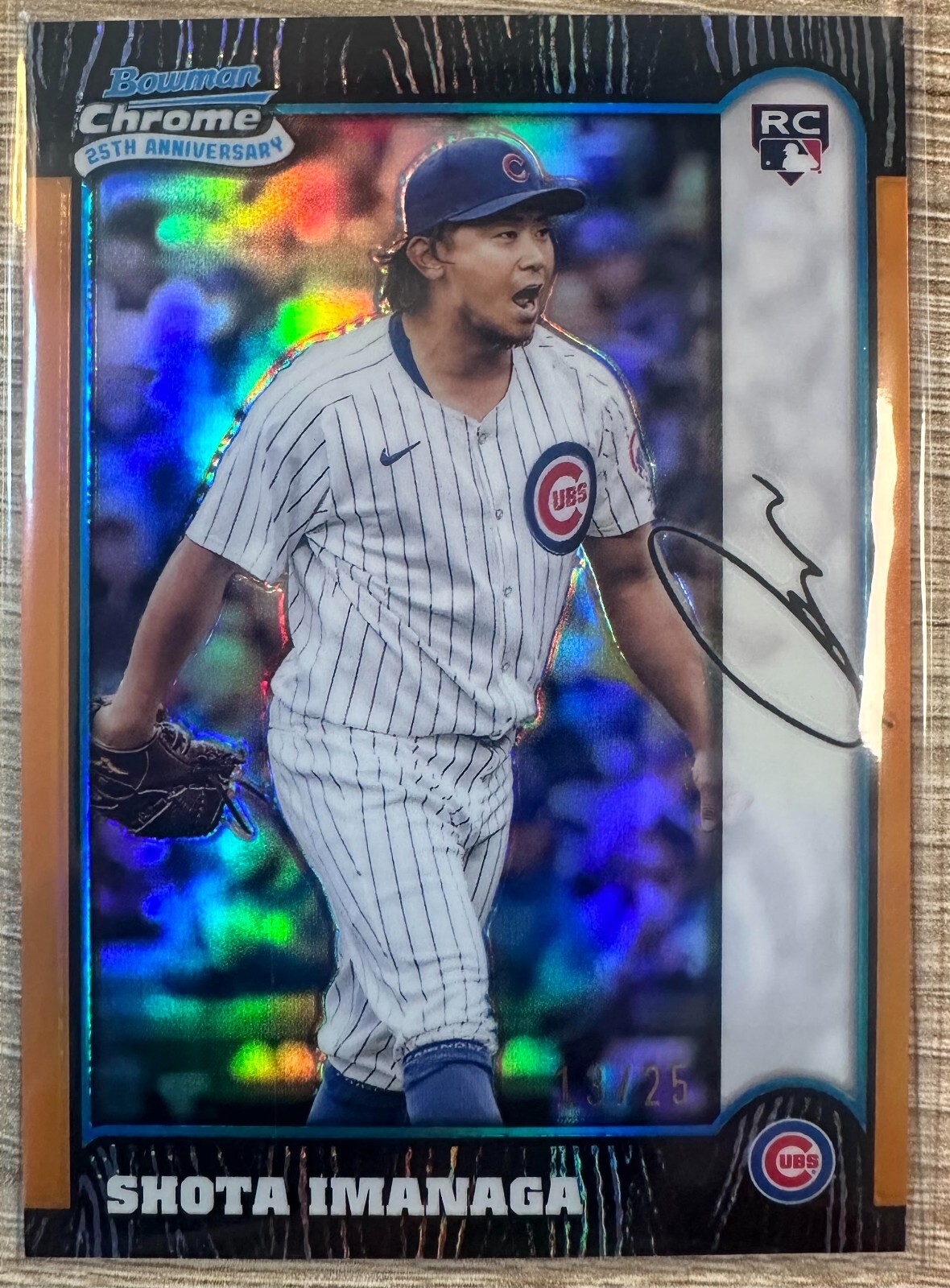 SHOTA IMANAGA 2024 BOWMAN CHROME 1999 25TH ANNIVERSARY ORANGE SP #13/25 #BC25-11
