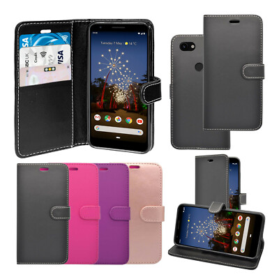 Für Google Pixel 3a XL Schutzhülle Etui Klapp PU Leder Stand Kartenschlitz Cover