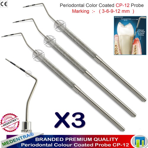 CP12 ColorCoded Periodontal Examination Probes Dental Pocket