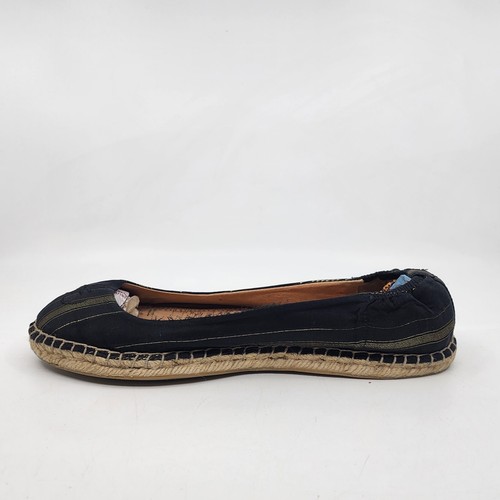 Sam Edelman Jessa Striped Espadrille Flats Casual Black Gold Women's Size 12M - Picture 8 of 15