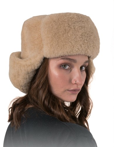 Genuine Merino Sheep Wool Russian Hat 