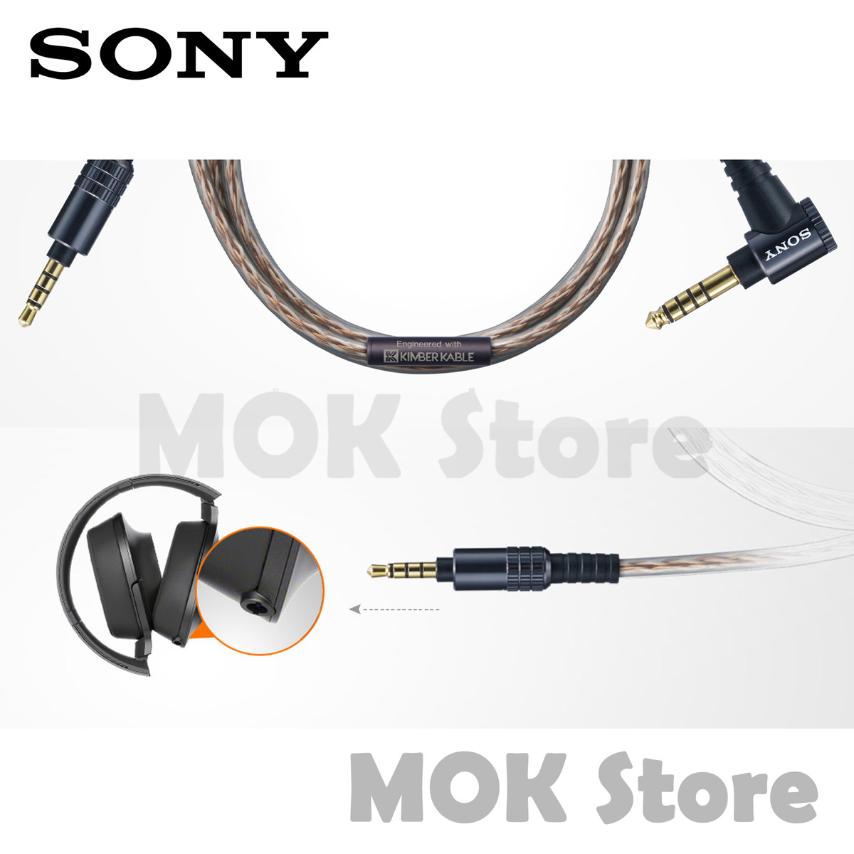 Sony MUC-S12SB1 1.2m Balanced Standard Plug Headphone Cable