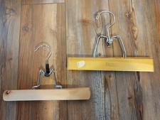 Lot of 2 Vintage Wooden Pants Hangers - 1 Mayflower