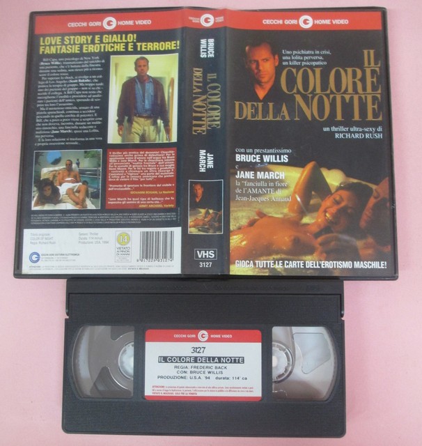 Vhs Film Il Colore Della Notte Bruce Willis Jane March Cecchi Gori F169nodvd