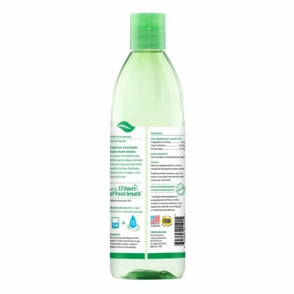 Tropiclean Fresh Breath for Dog Dental Health 473ml Water Additive Oral Solution - Image 2 of 4