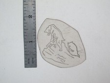 vtg 1960s 70s Tattoo Flash acetate stencil Animals Tigers on Cliff AN2