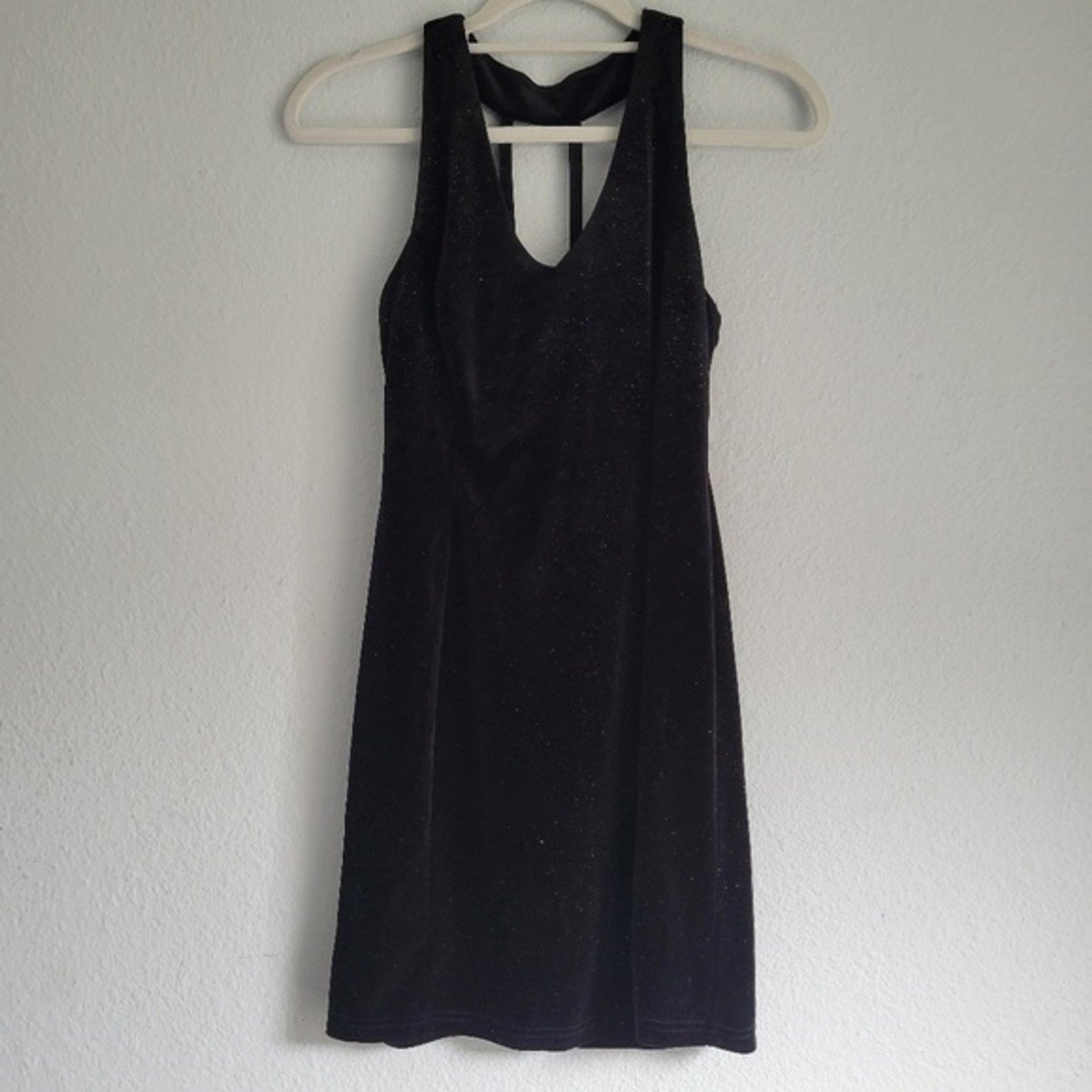 Forever 21 black velvet glitter dress