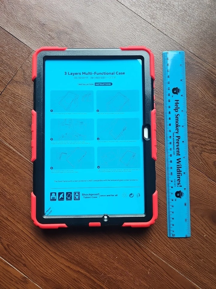 Timecity Case For Samsung Galaxy Tablet A9 Plus 11" Red And Black Durable - Image 3 of 4