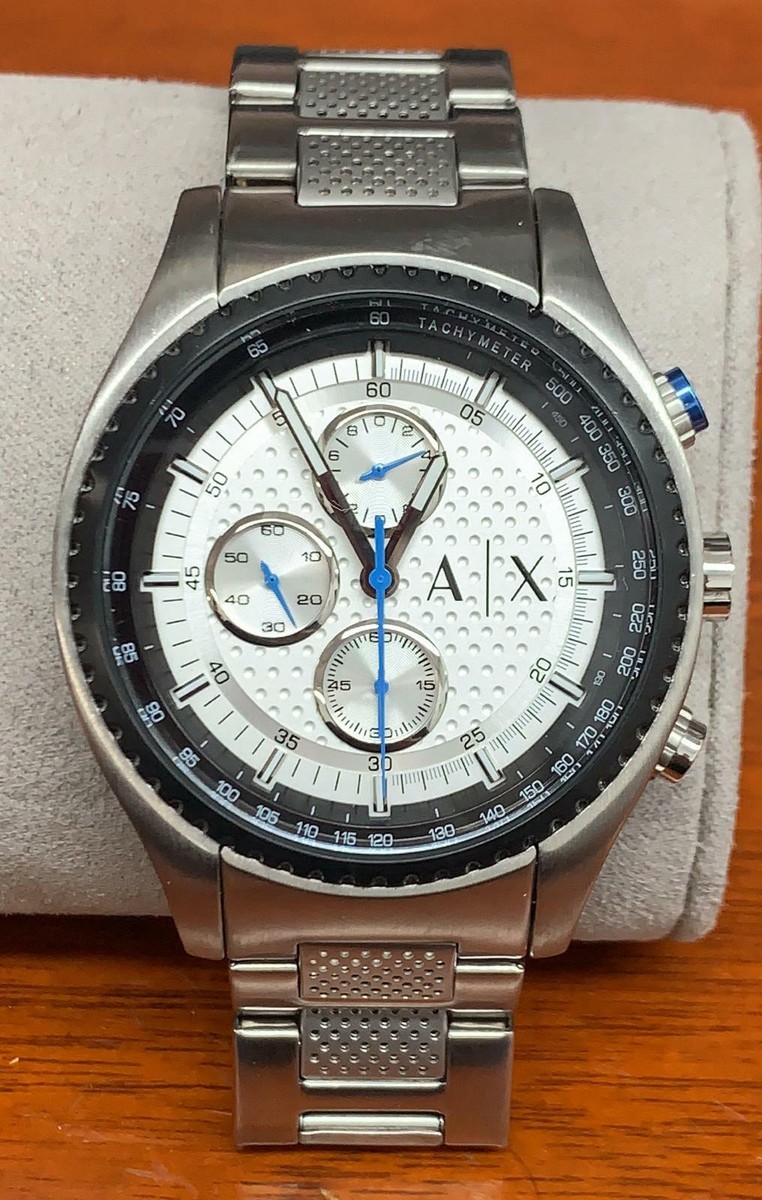 時計 ARMANI EXCHANGE Armani Exchange Men's Black Rubber Watch, Stainless Steel