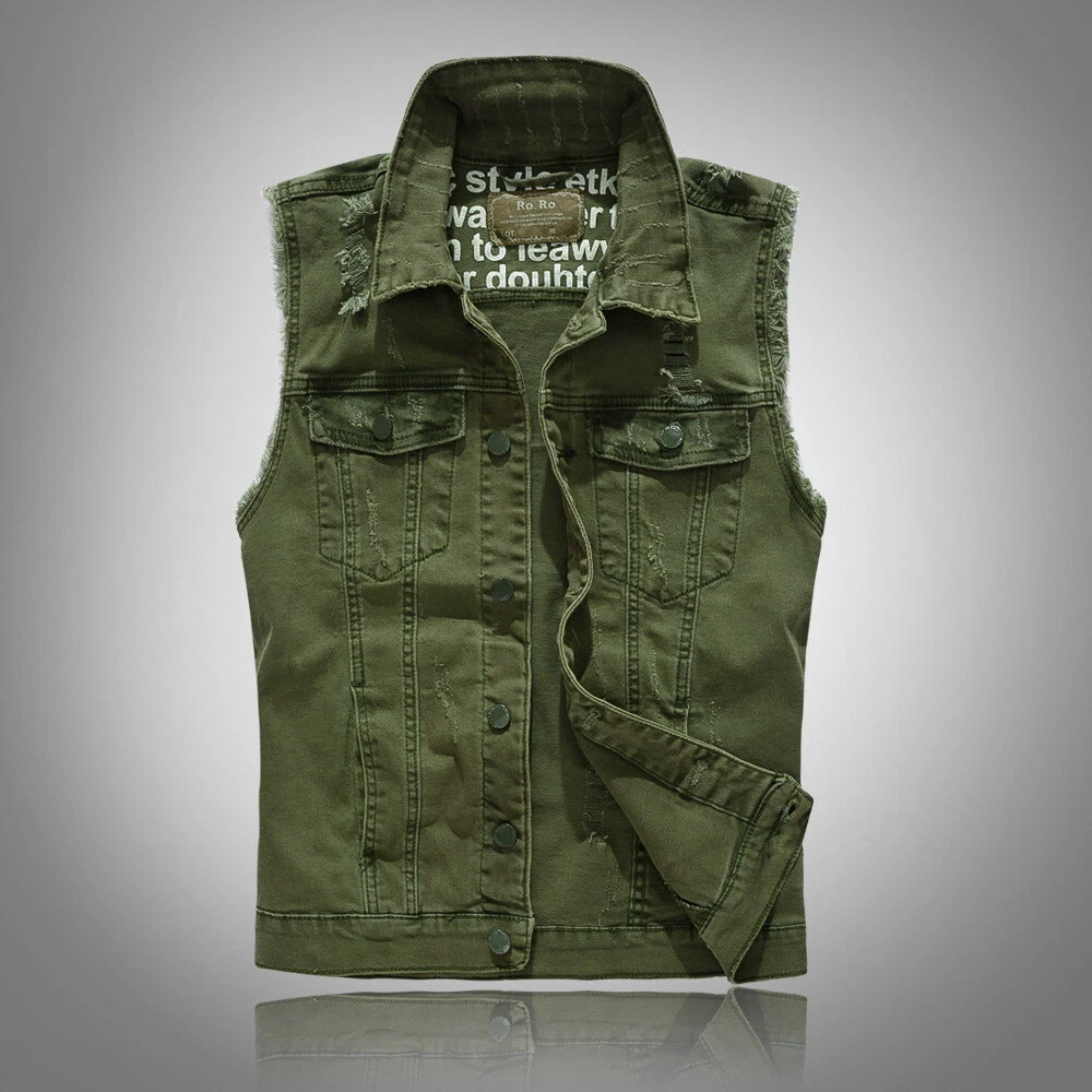 Sleeveless green best sale jacket