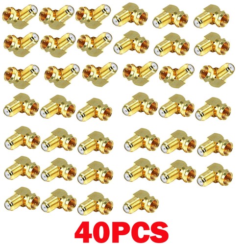 20/40x 90° Right Angle Gold Plated F RG59 RG6U Coaxial Coax Connector Adapter - Picture 17 of 17