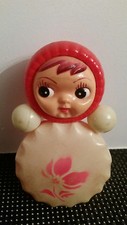 Vintage Soviet USSR Russian musical tumbler Doll Nevalyashka RARE CELLULOID DOLL
