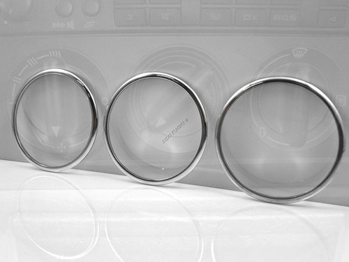 Per Audi 80 B4 91-00 Anillos pulidos de aluminio para el panel de instrumentos - Picture 2 of 7