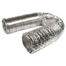 Aluminium Ducting 5m Flexible Foil Ventilation Hydro HVAC Hydroponics 4-12inch