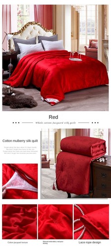 2023 hot Soft and warm bed silk quilt silk summer and winter blanket - Picture 15 of 22