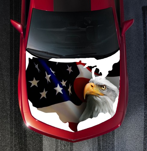 Calcomanía de vinilo con capucha de vinilo Patriotic Bald Eagle #0010 - Imagen 2 de 7